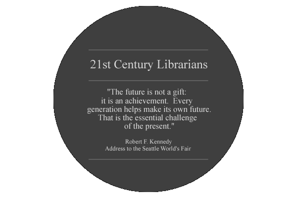 title: The 21st Century Library. quote: "It seems reasonable to envision...a 'thinking center' that will incorporate the functions of present-day libraries together with anticipated advances in information storage and retrieval." J.C.R. Licklider, 1960